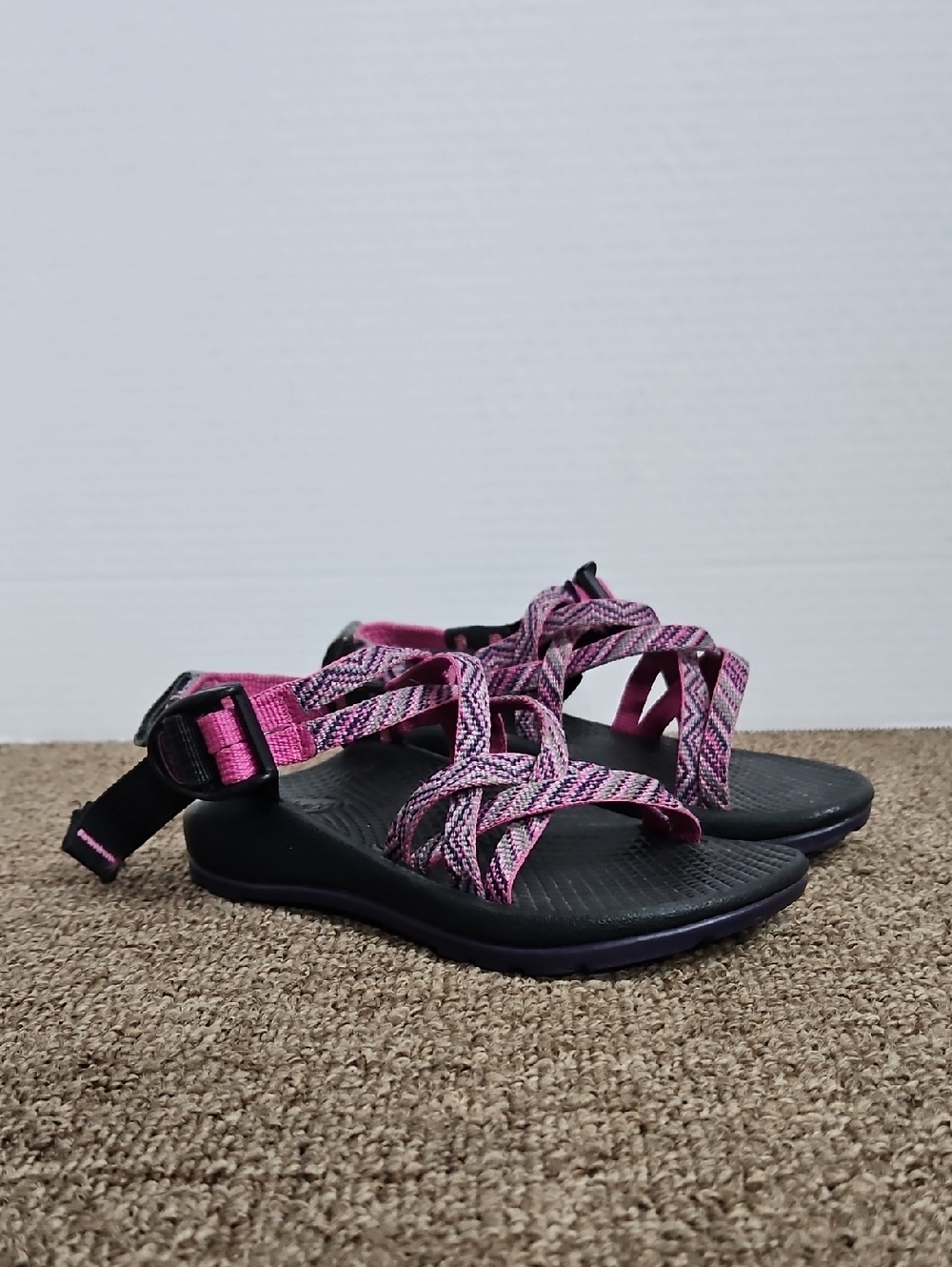 Chaco Kids ZX1 Ecotread Sandals Pink Multi Strappy Hiking Shoes SZ 10